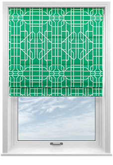 Bamboo Brights, Jade - Twist&Fit Roman Blind